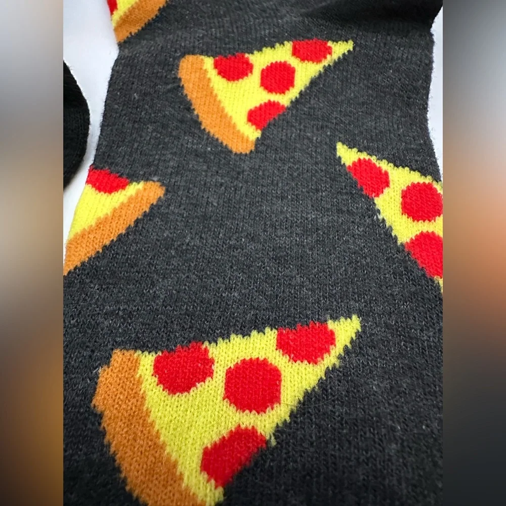 NWOT Men’s Pizza Graphic Socks in Dark Gray One Size
